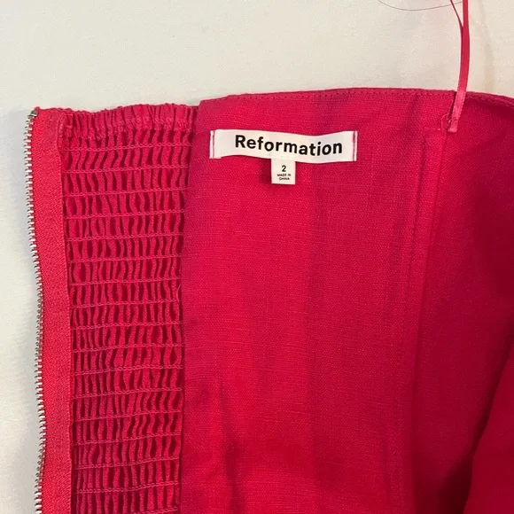 Reformation hot pink/fuchsia midi tube dress - Picture 4 of 4